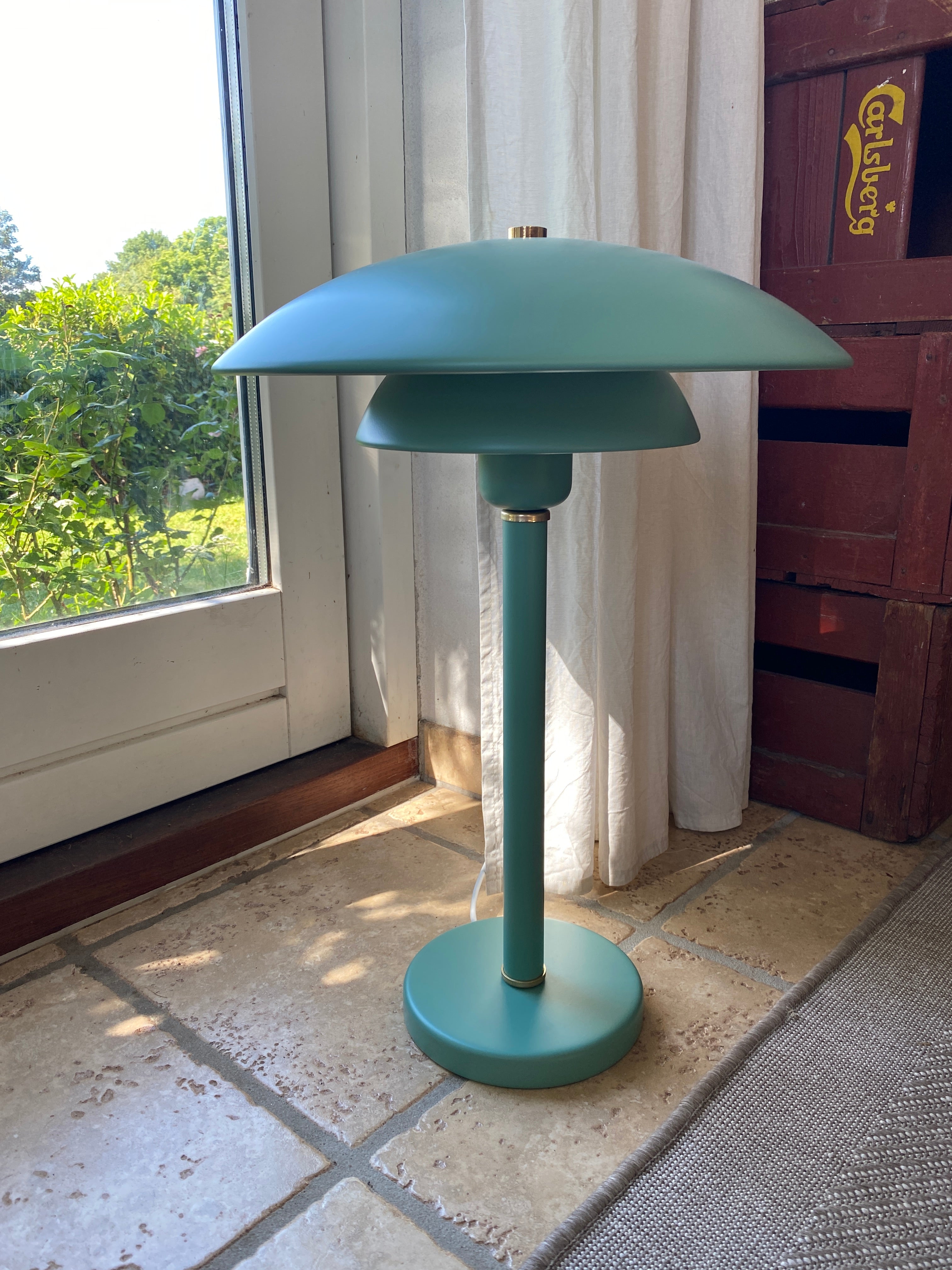 Lækker grøn bordlampe