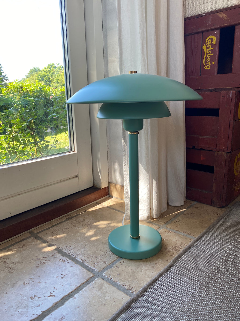 Lækker grøn bordlampe