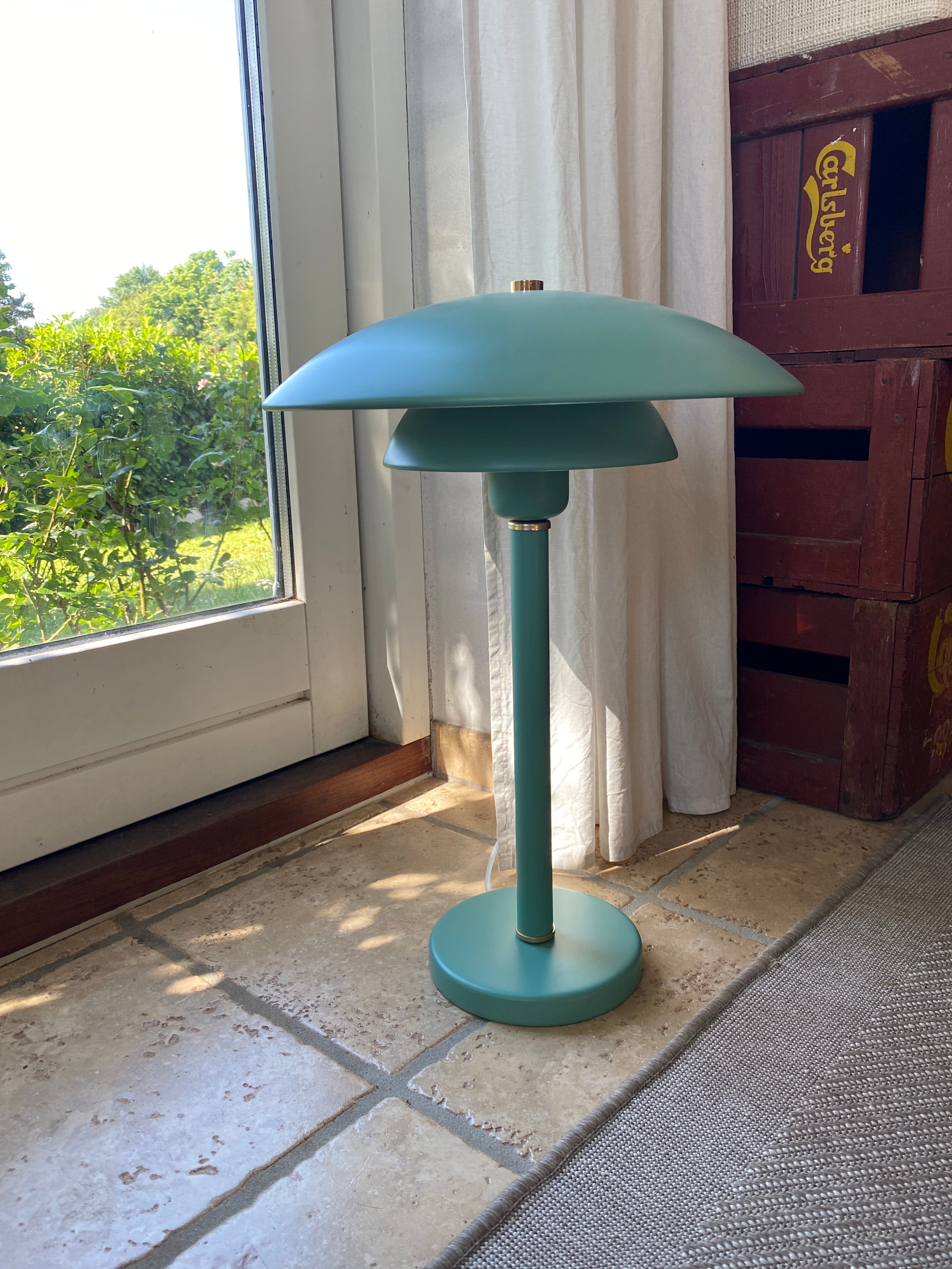 Lækker grøn bordlampe