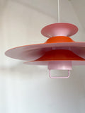 Orange og lyserød lampe