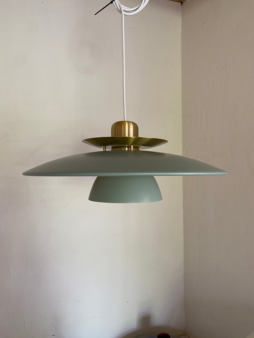 Skøn mørkegrøn lampe